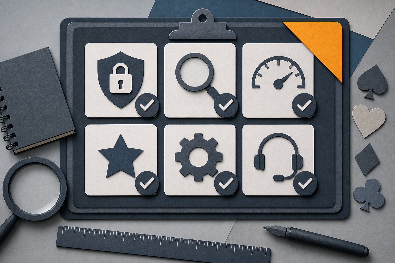A review board showing checks for safety, games, usability and support